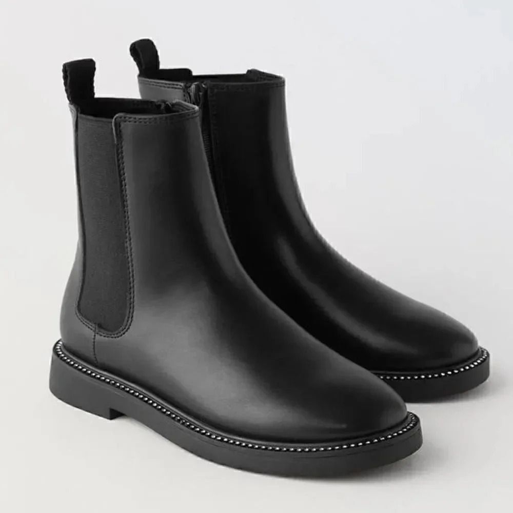 ZARA RHINESTONE ANKLE BOOTS